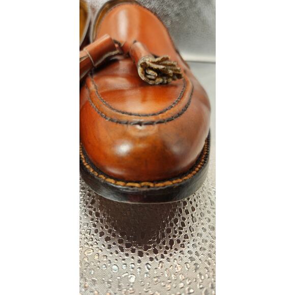 Alden Tassel Loafers 662 Shoes 8AA /B Brown Calfskin Pre-owned See Pictures main image 2